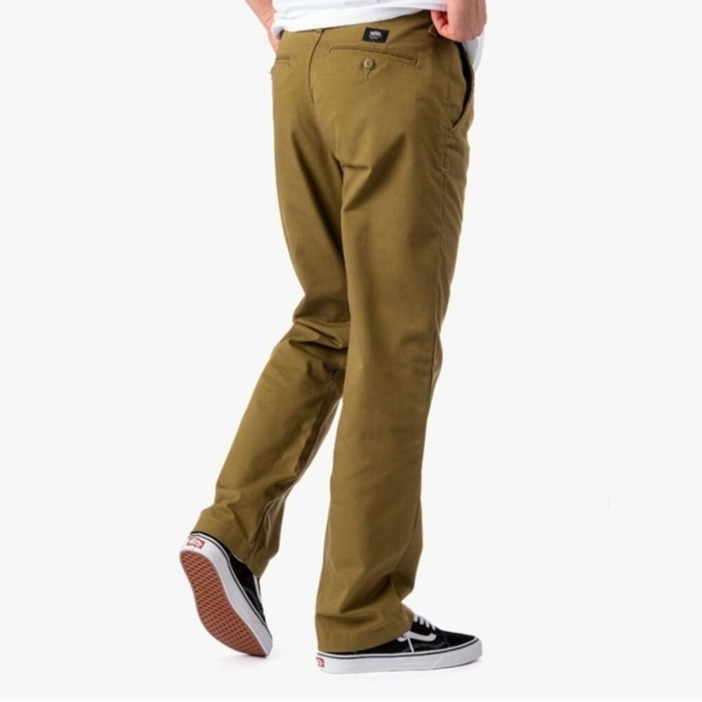 Vans Authentic Chino Men Waist Size 28 Relaxed Pants Golden Brown 022026 - Picture 3 of 8